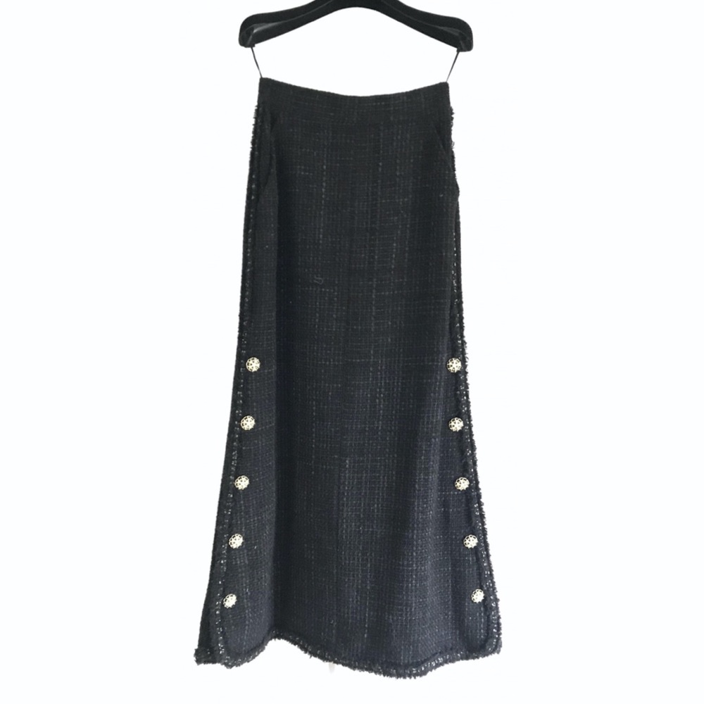 Chanel Vintage Maxi Tweed Skirt 2008 Runway Look13